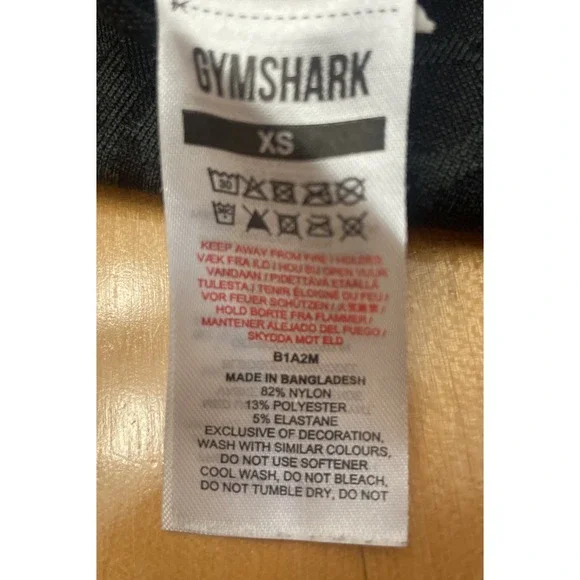 Gymshark 23" Floral Texture Design Butt Scrunch Leggings Black XS - Picture 5 of 7